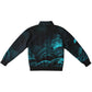 Waves & Flowers Blue 1 Unisex Track Jacket