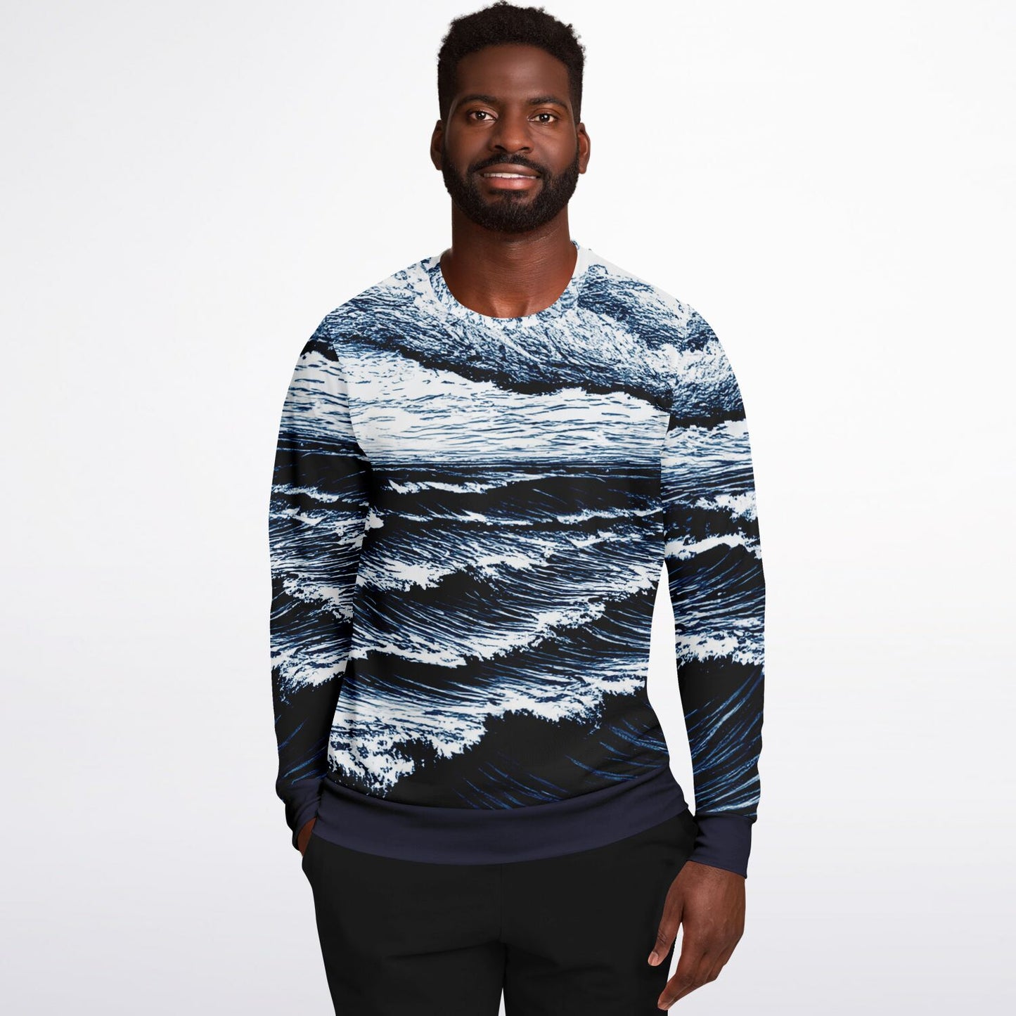 Stormy sea 1 Athletic Sweatshirt