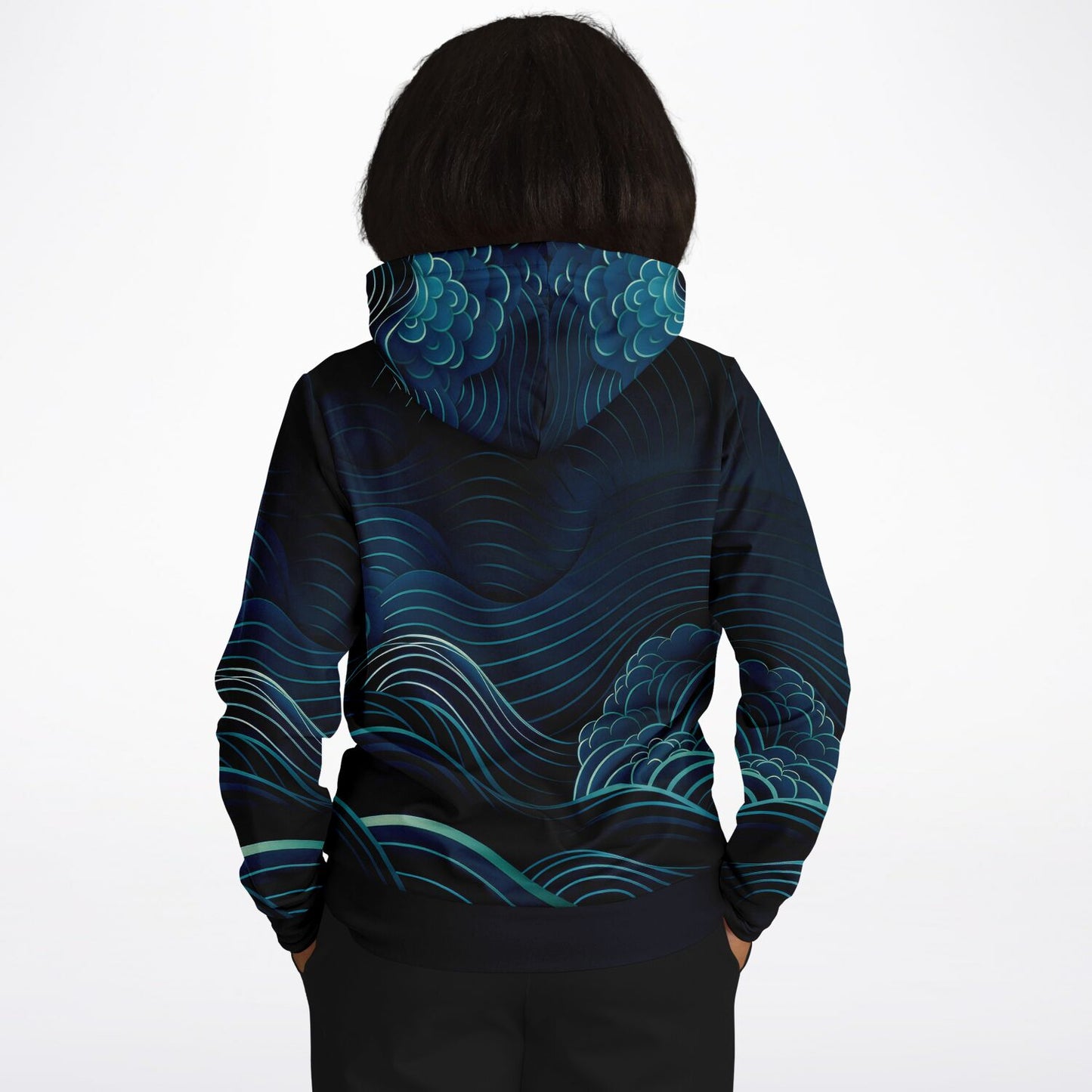 Waves & Flowers Unisex Hoodie - subdued version