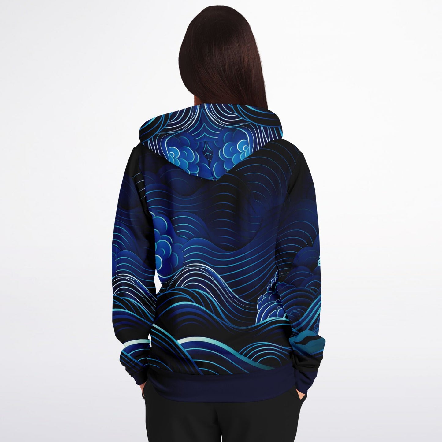 Waves&Flowers 2 Fashion Zip Hoodie