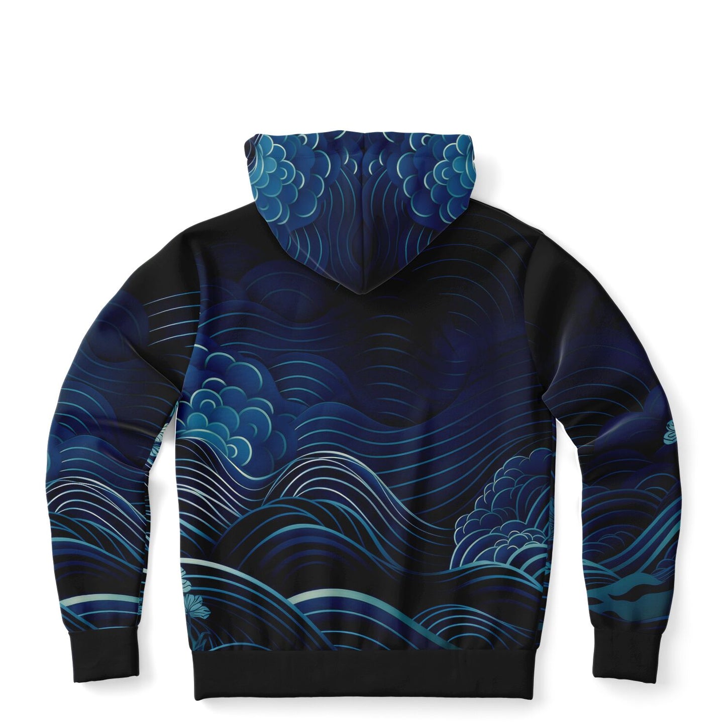 Waves&Flowers Fashion Zip Hoodie