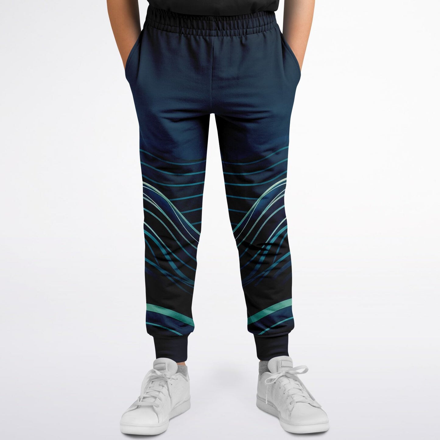 Waves Kids/Youth Joggers - dark blue-green