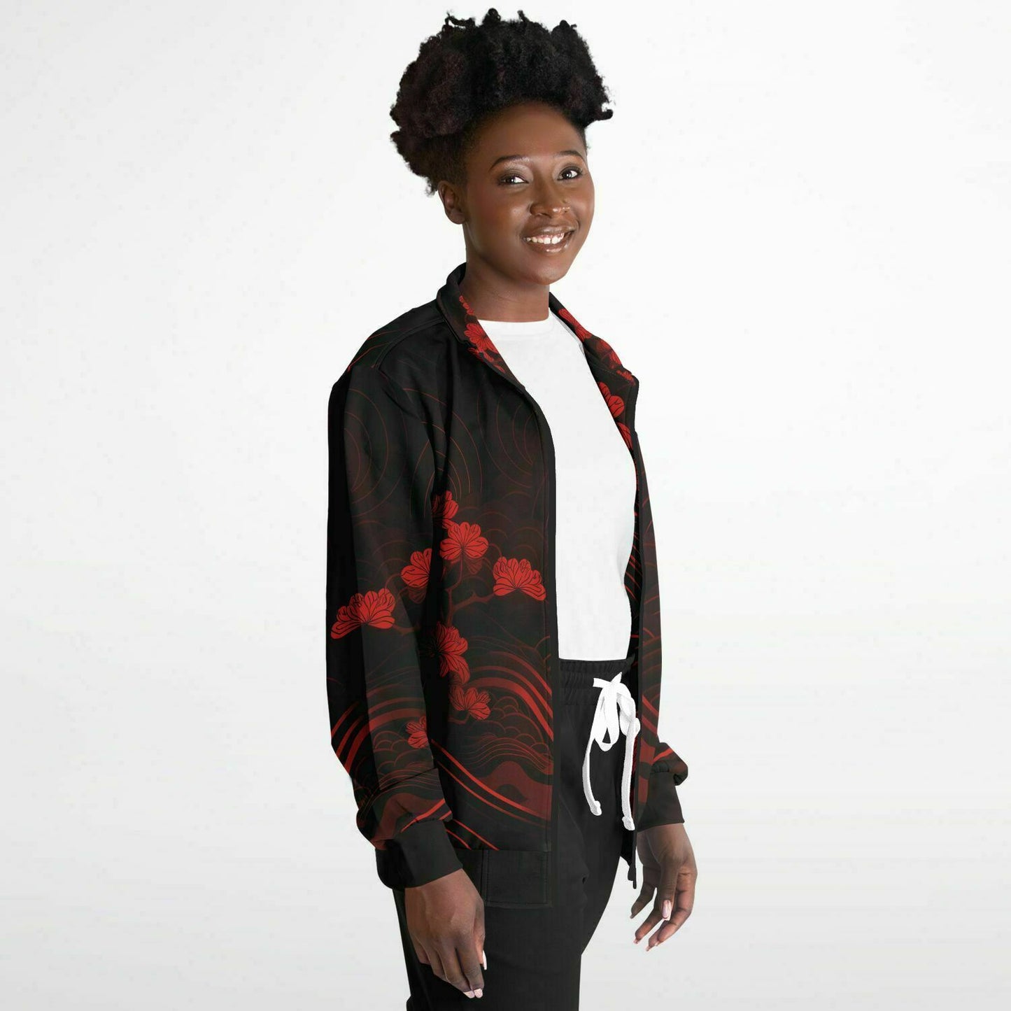 Waves & Flowers 1 Unisex Track Jacket