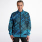 Geometric Blue Unisex Track Jacket