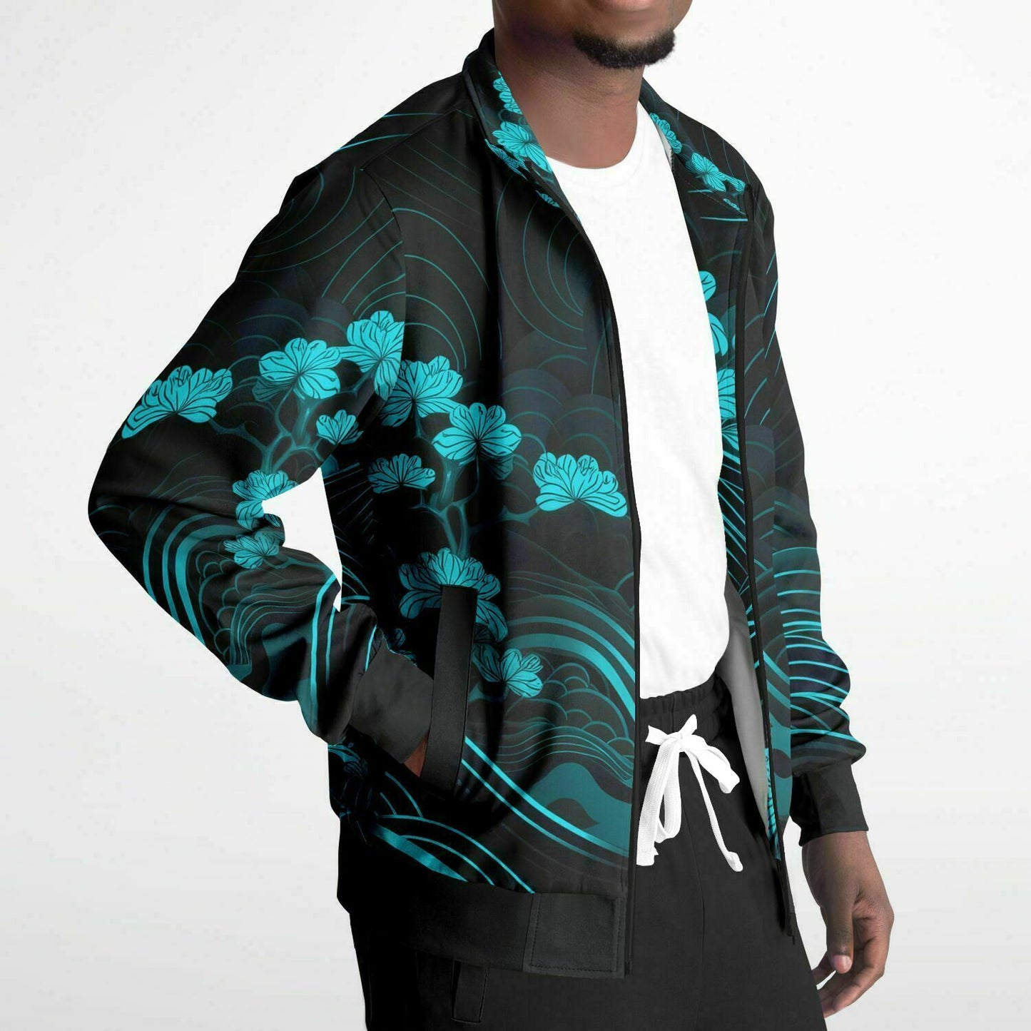 Waves & Flowers 1 Unisex Track Jacket