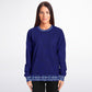 Blue Unisex Sweater with Ukrainian traditional border