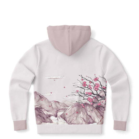 Pink Mountain Zip Hoodie