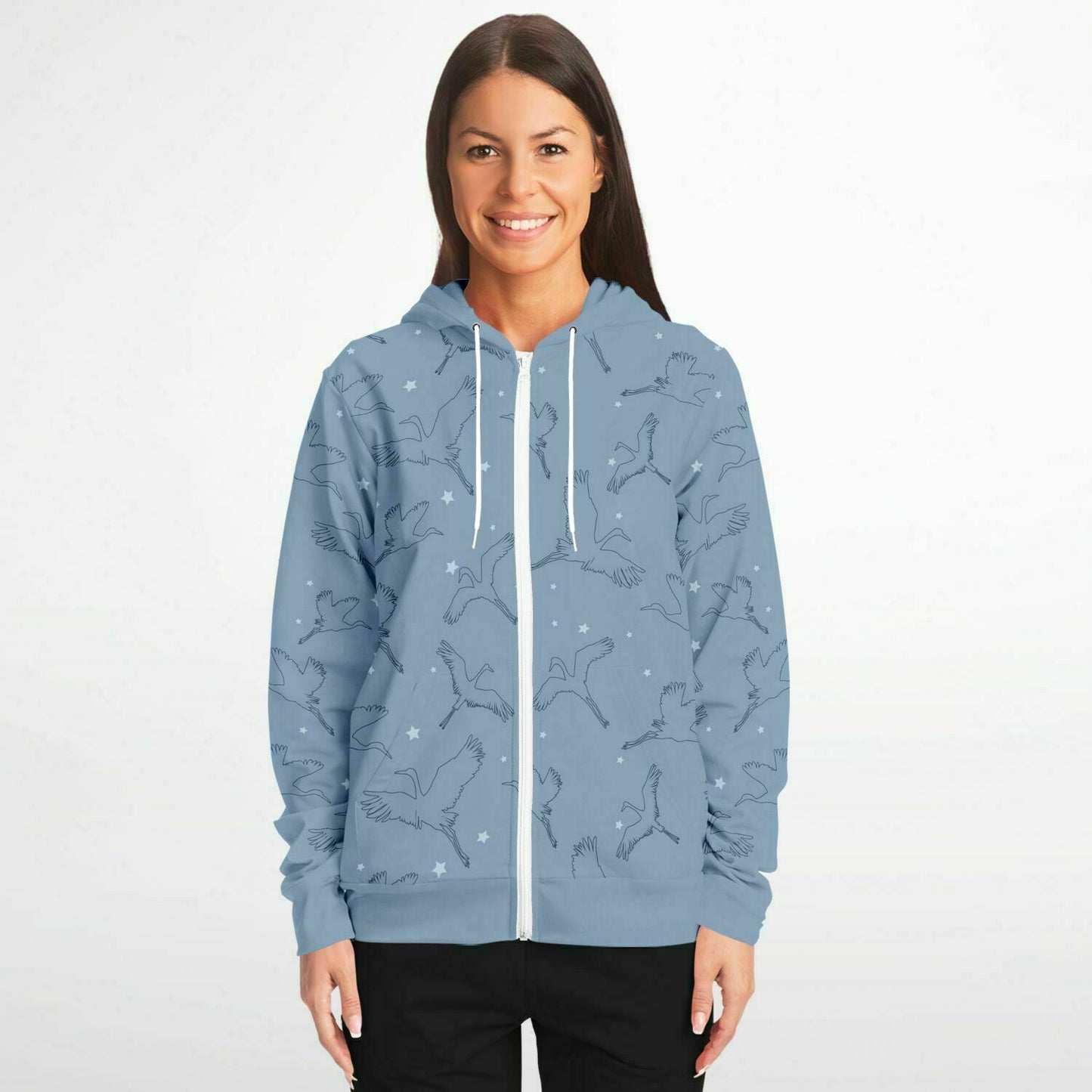 Light Grey Zip Hoodie Unisex