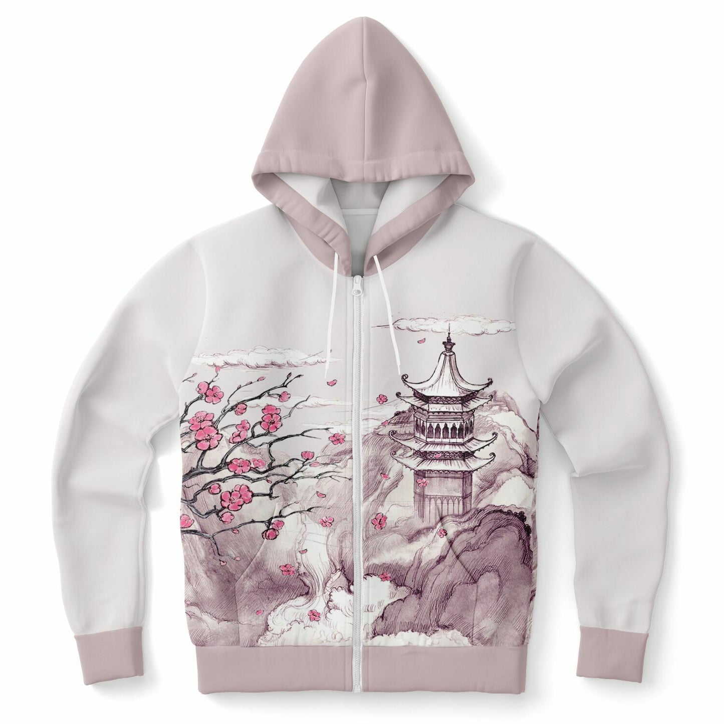 Pink Mountain Zip Hoodie
