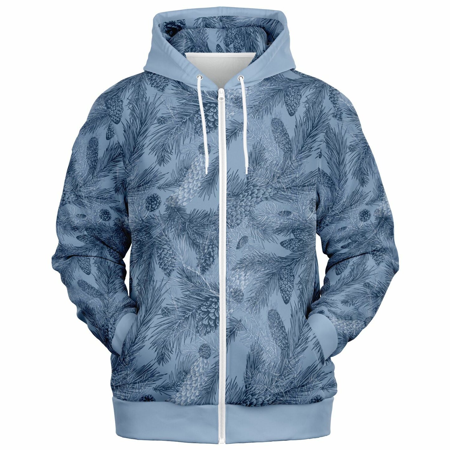 Grey-Blue Spruce Unisex Zip Hoodie