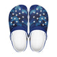 Waves & Flowers Clogs - blue