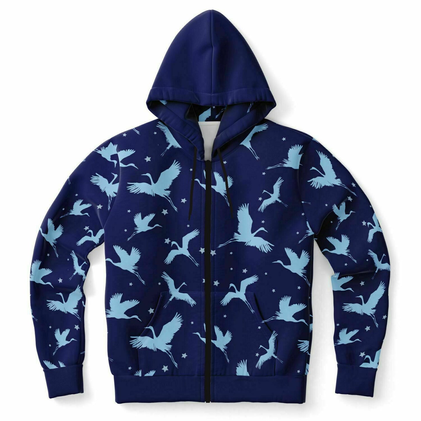 Blue Crane Zip Hoodie Unisex