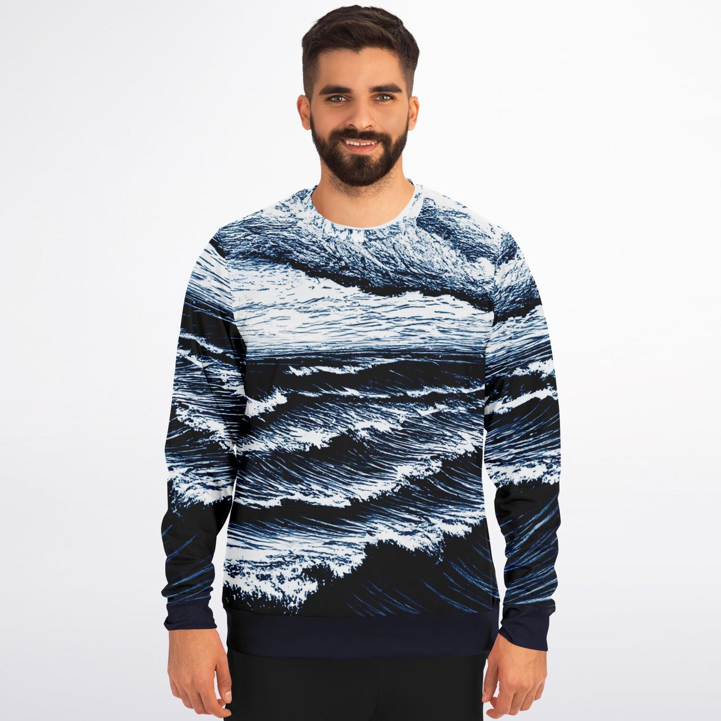 Stormy sea 1 Athletic Sweatshirt