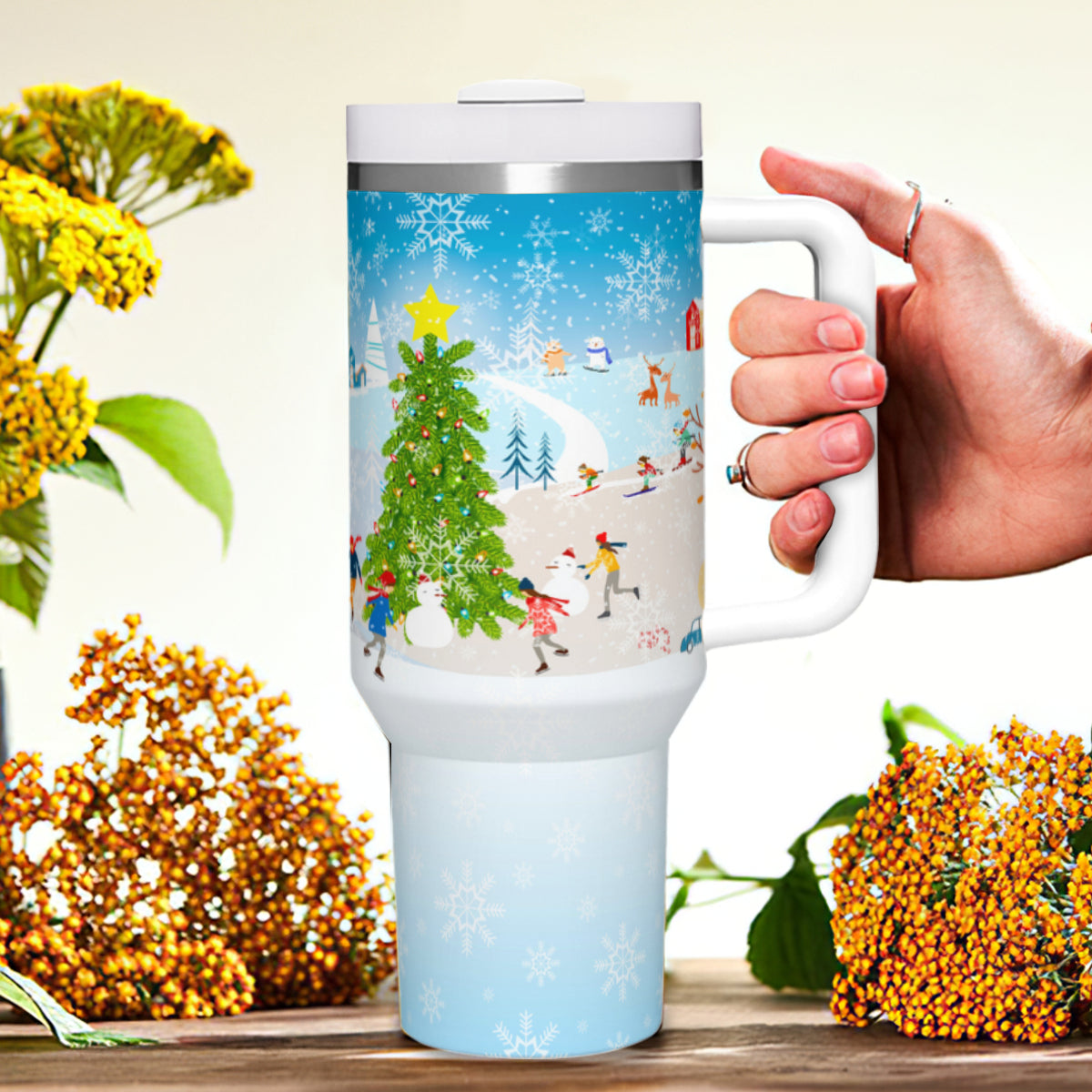 Copy of Winter City Blue 40oz Tumbler Stainless Steel