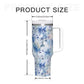 Watercolor Flowers 2 Tumbler with Handle| Stainless Steel