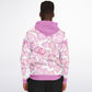 Pink Fall Leaves Unisex Zip Hoodie