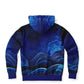 Waves & Flowers 3 Zip Hoodie