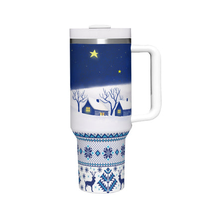 Ukrainian Nights 40oz Tumbler with Handle Stainless Steel