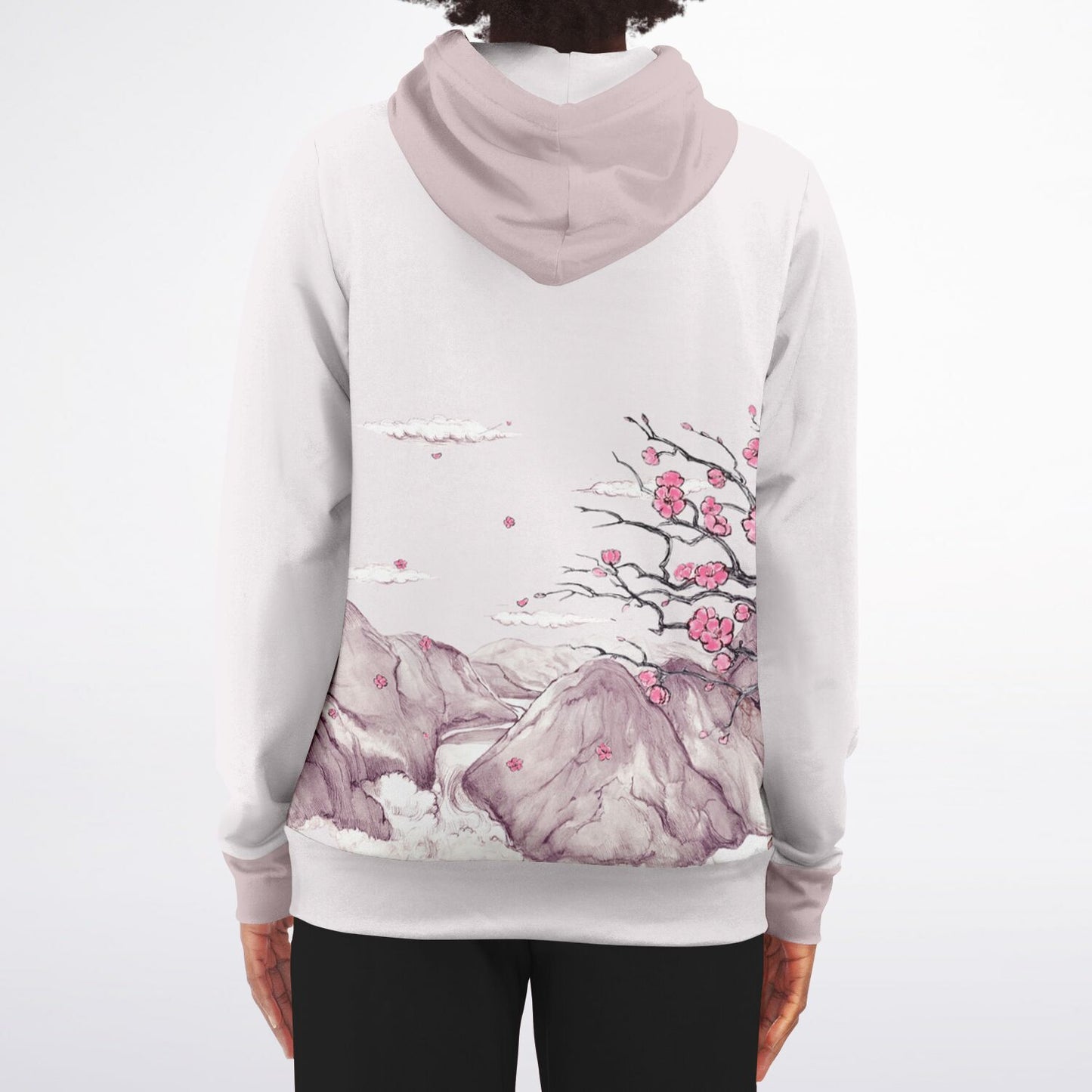 Pink Mountain Zip Hoodie