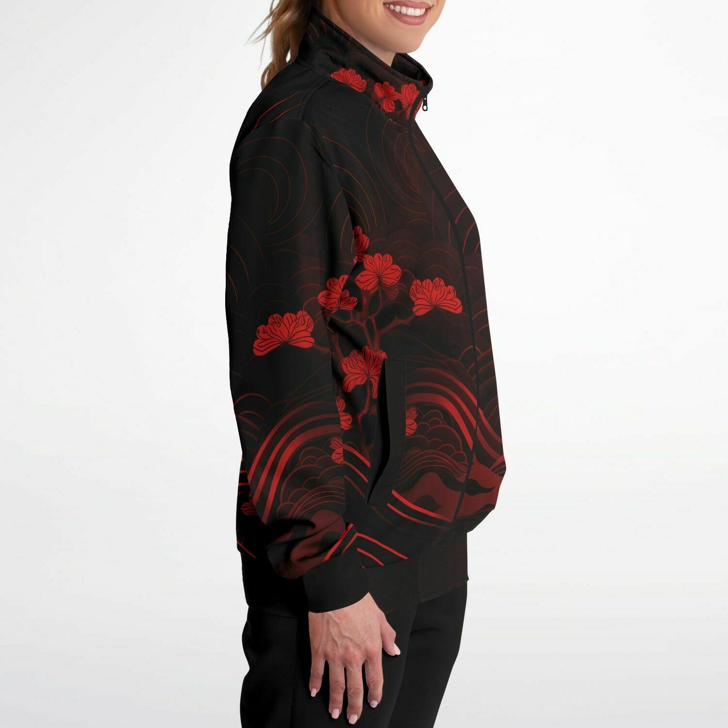 Waves & Flowers 1 Unisex Track Jacket