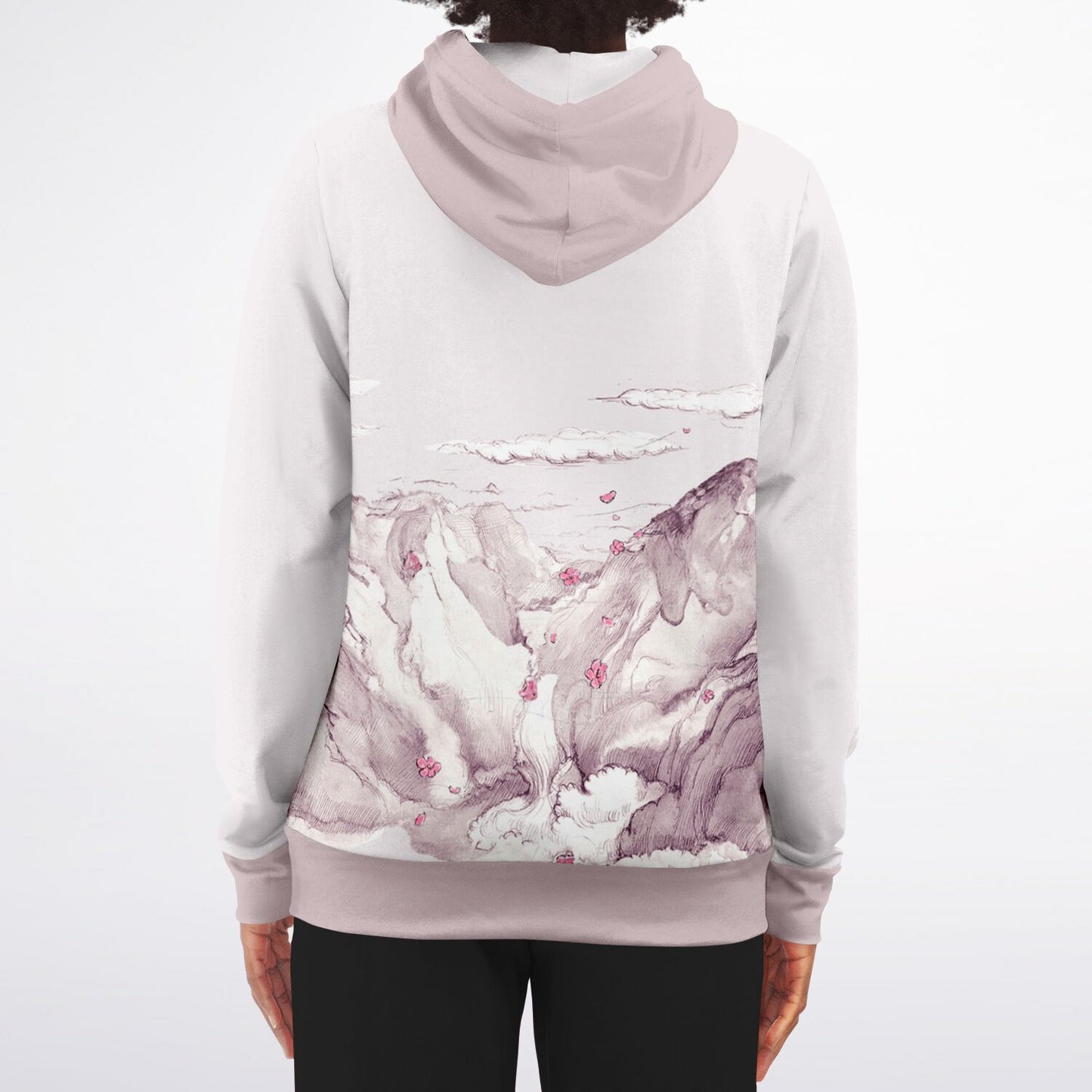 Pink Mountain Zip Hoodie