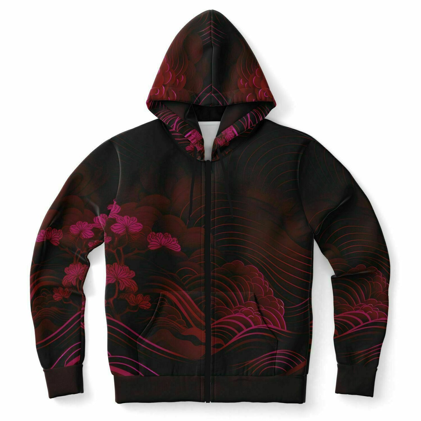 Waves & Flowers 5 Zip Hoodie