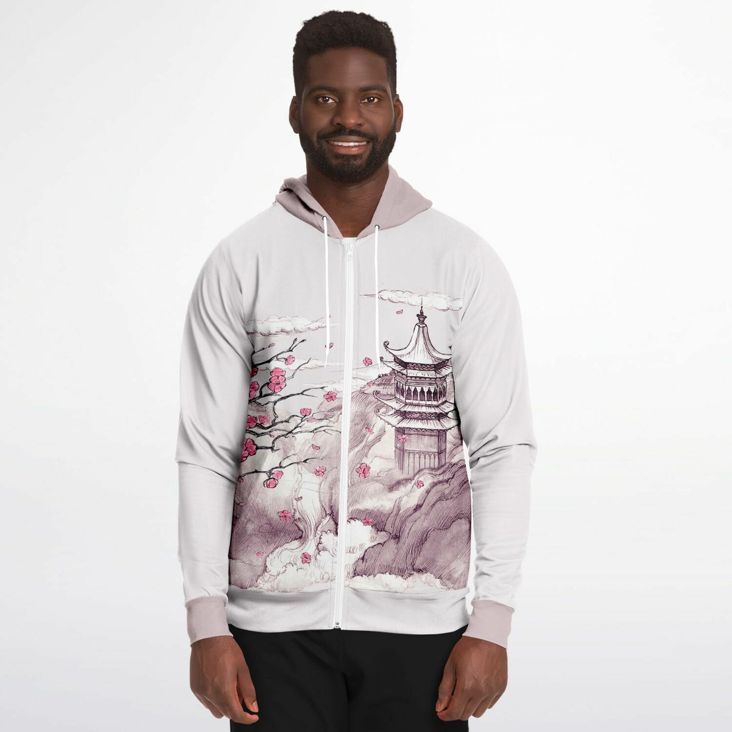 Pink Mountain Zip Hoodie