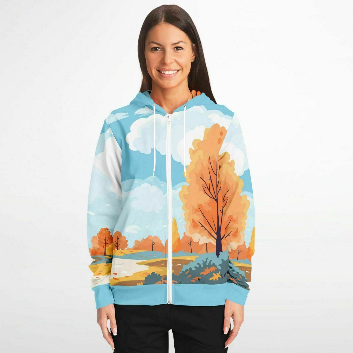 Fall Landscape 1 Unisex Zip Hoodie