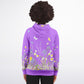 Purple Spring Flowers Women's Zip Hoodie