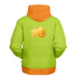Orange Hedgehog Unisex Hoodie - bright green