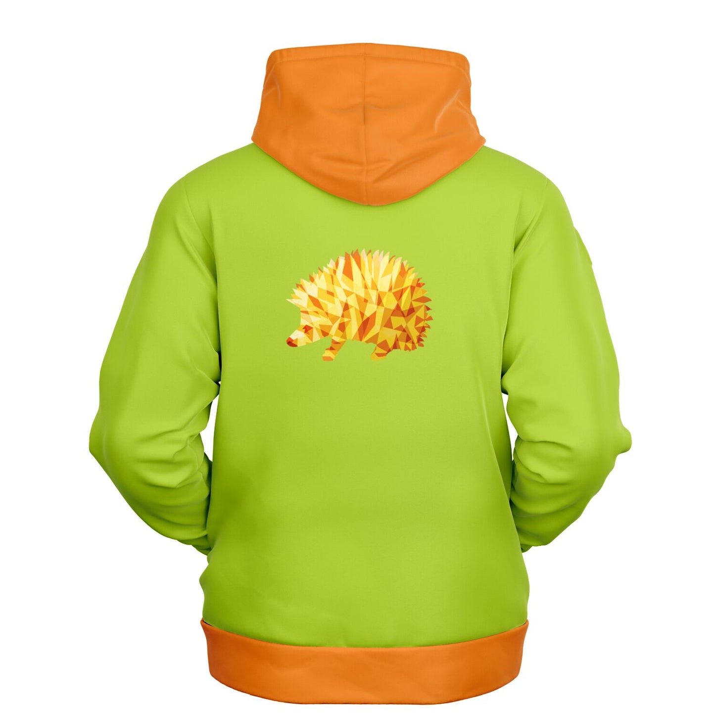 Orange Hedgehog Unisex Hoodie - bright green
