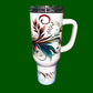 Autumn Swirl US stock 40oz Tumbler with handle and Straws