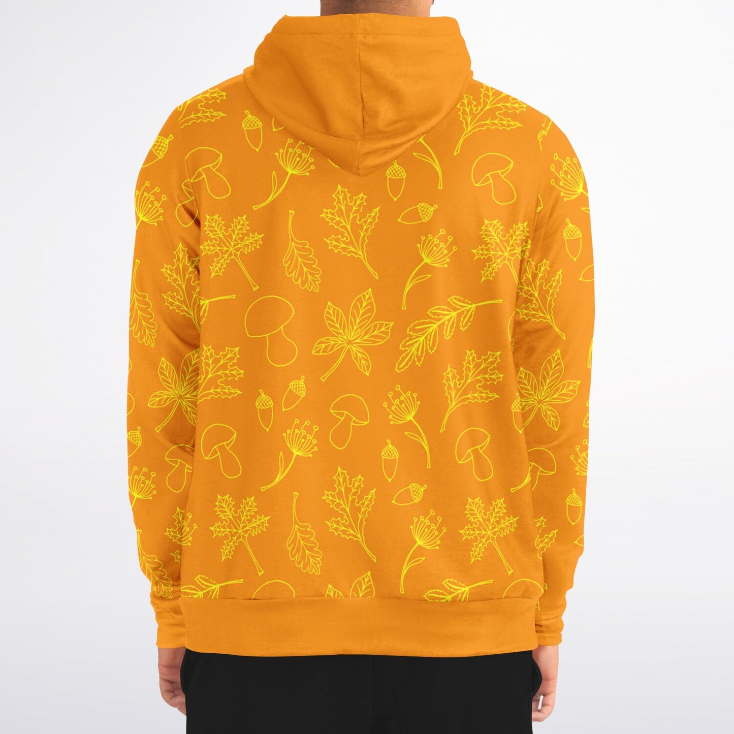 Orange Fall Unisex Zip Hoodie