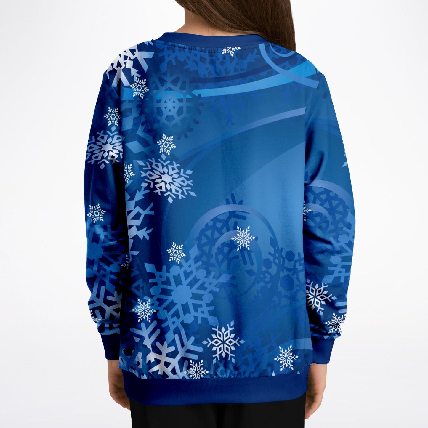 Blue Snowflakes Kids Sweatshirt