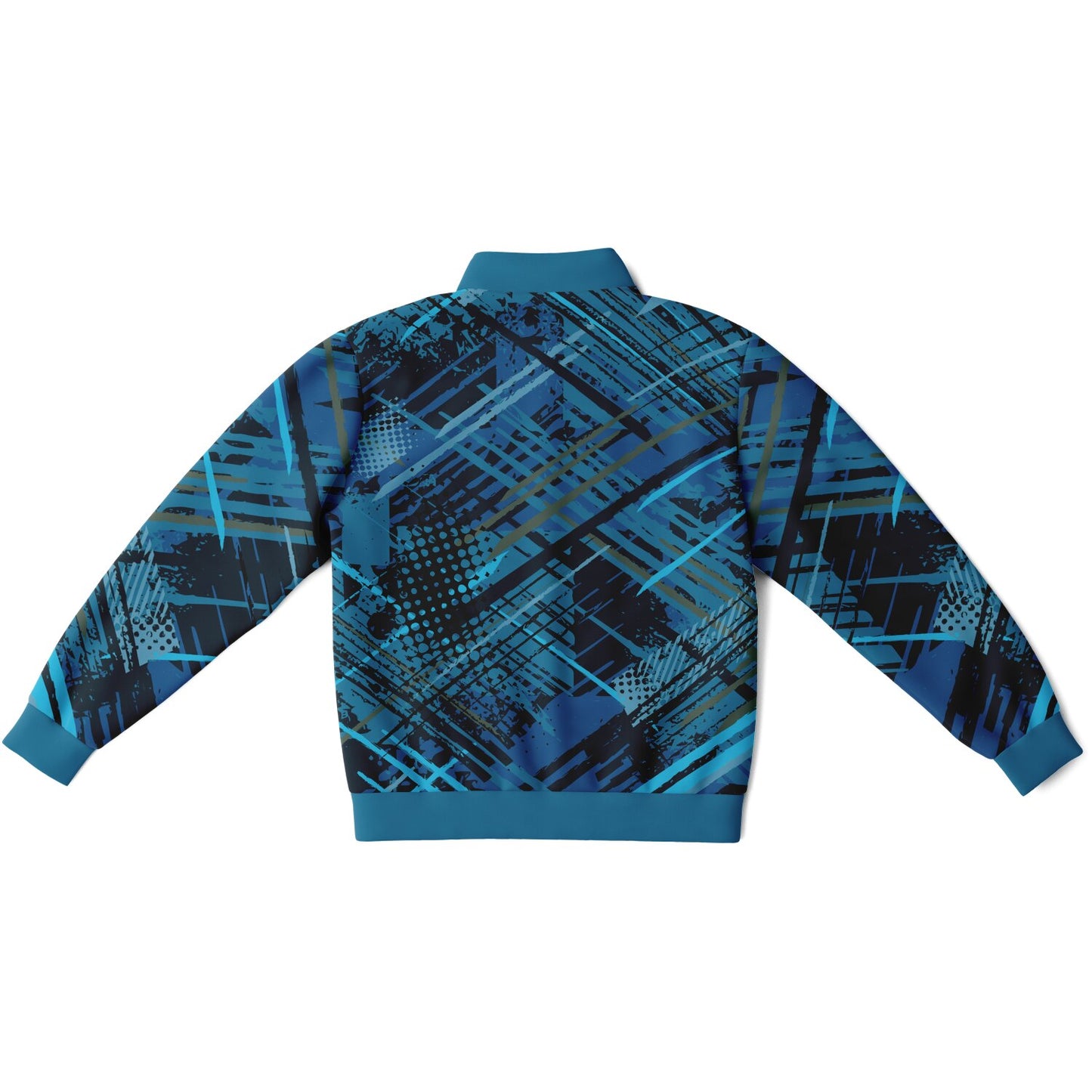 Geometric Blue Unisex Track Jacket