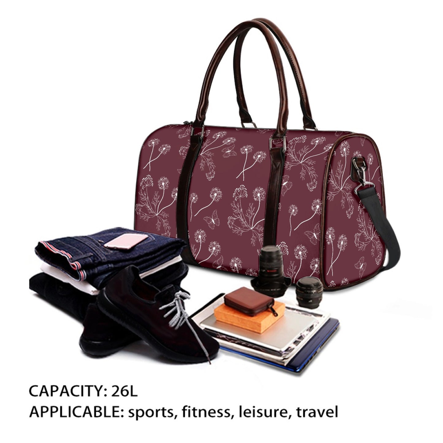 Red-brown Travel Handbag