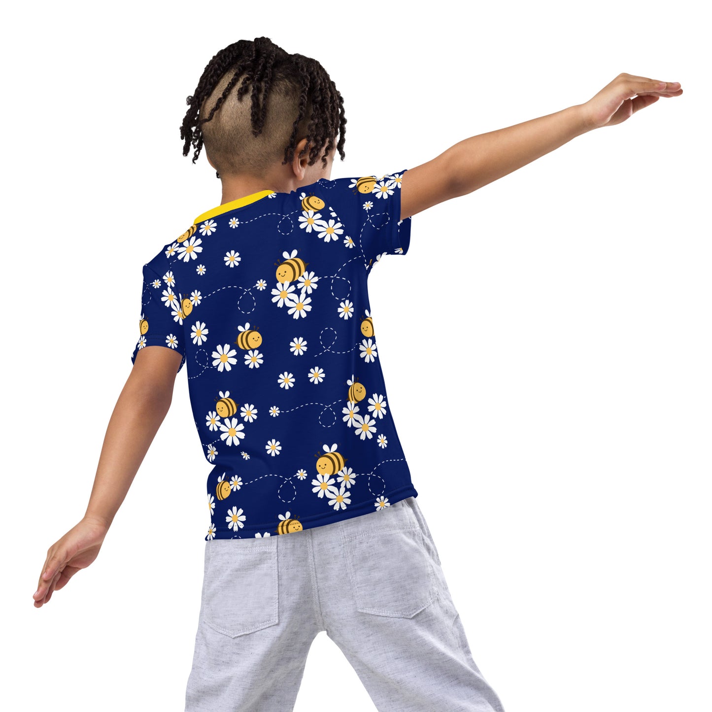 Bees and Daisies  Kids crew neck t-shirt