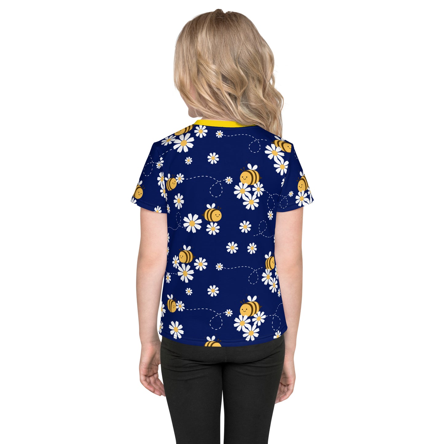 Bees and Daisies  Kids crew neck t-shirt