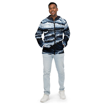 Stormy Sea Dark Blue Men’s Windbreaker