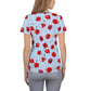 Red Poppies 1 Women's Athletic T-shirt - light blue