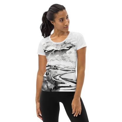 Twelfth Night - Wind and Rain 1 Women's Athletic T-shirt