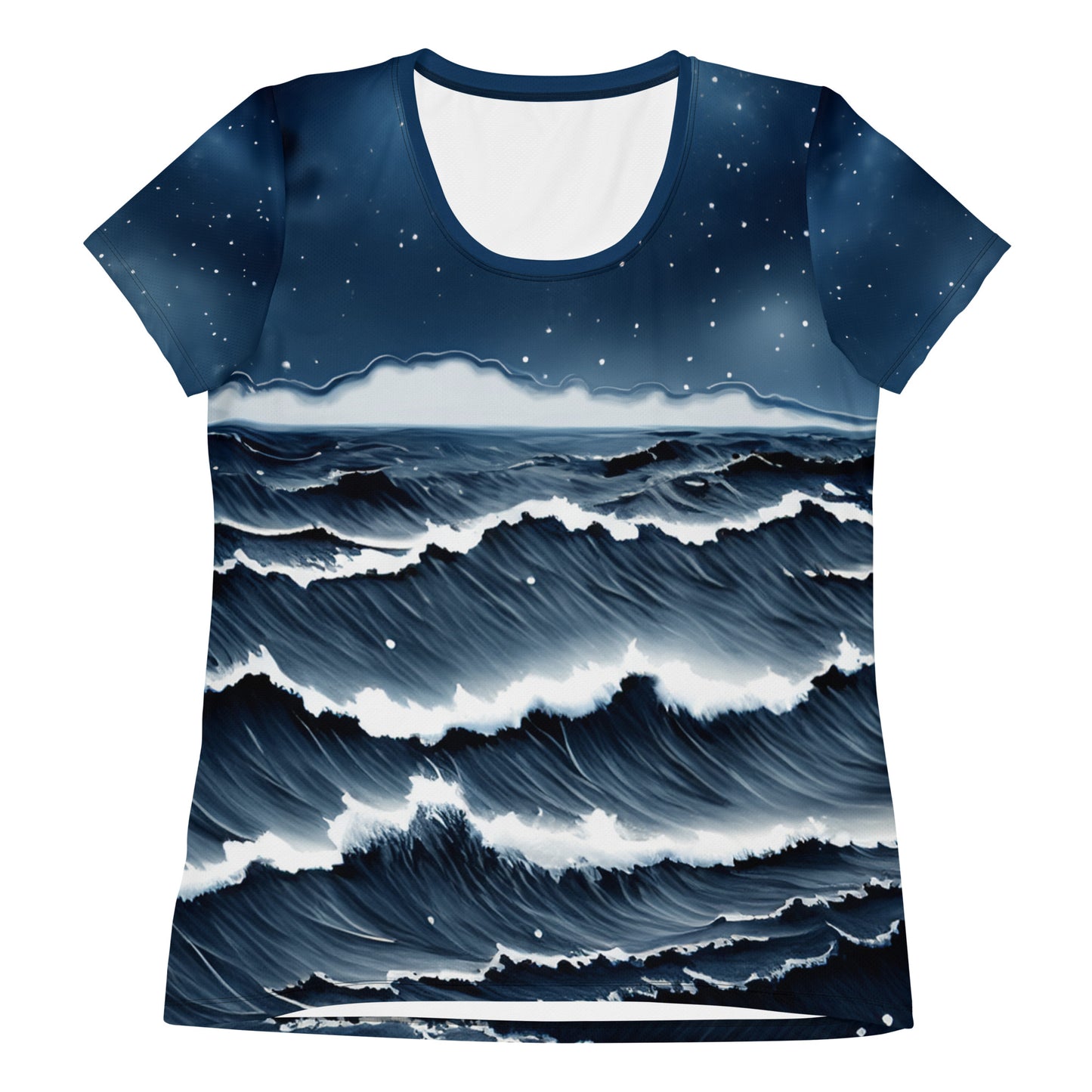 Stormy Sea 2 Women's Athletic T-shirt