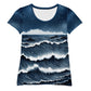 Stormy Sea 2 Women's Athletic T-shirt