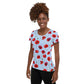 Red Poppies 1 Women's Athletic T-shirt - light blue