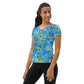 Copy of Bright Blue UN Hearts Women's Athletic T-shirt