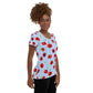 Red Poppies 1 Women's Athletic T-shirt - light blue