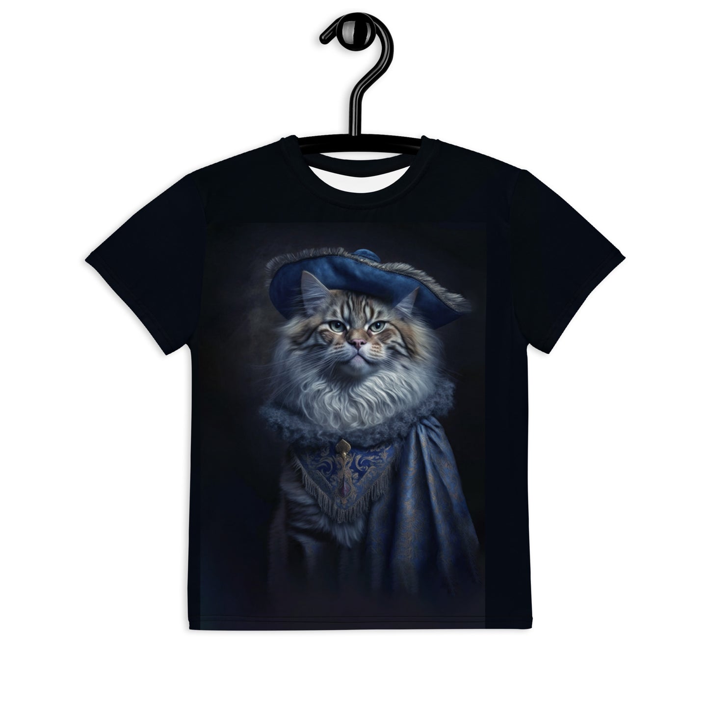 Musketeer Cat (De Treville) Youth Crew Neck Poly T-shirt