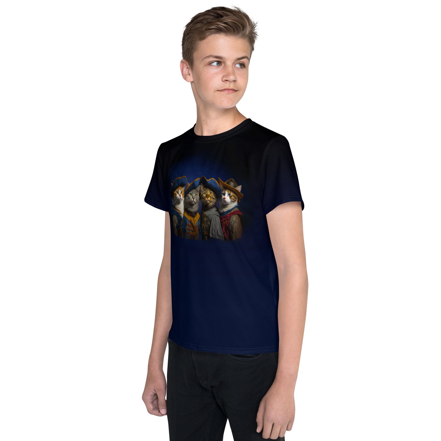 Four Cats-Musketeers Youth crew neck t-shirt