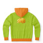 Orange Hedgehog Unisex Hoodie - bright green