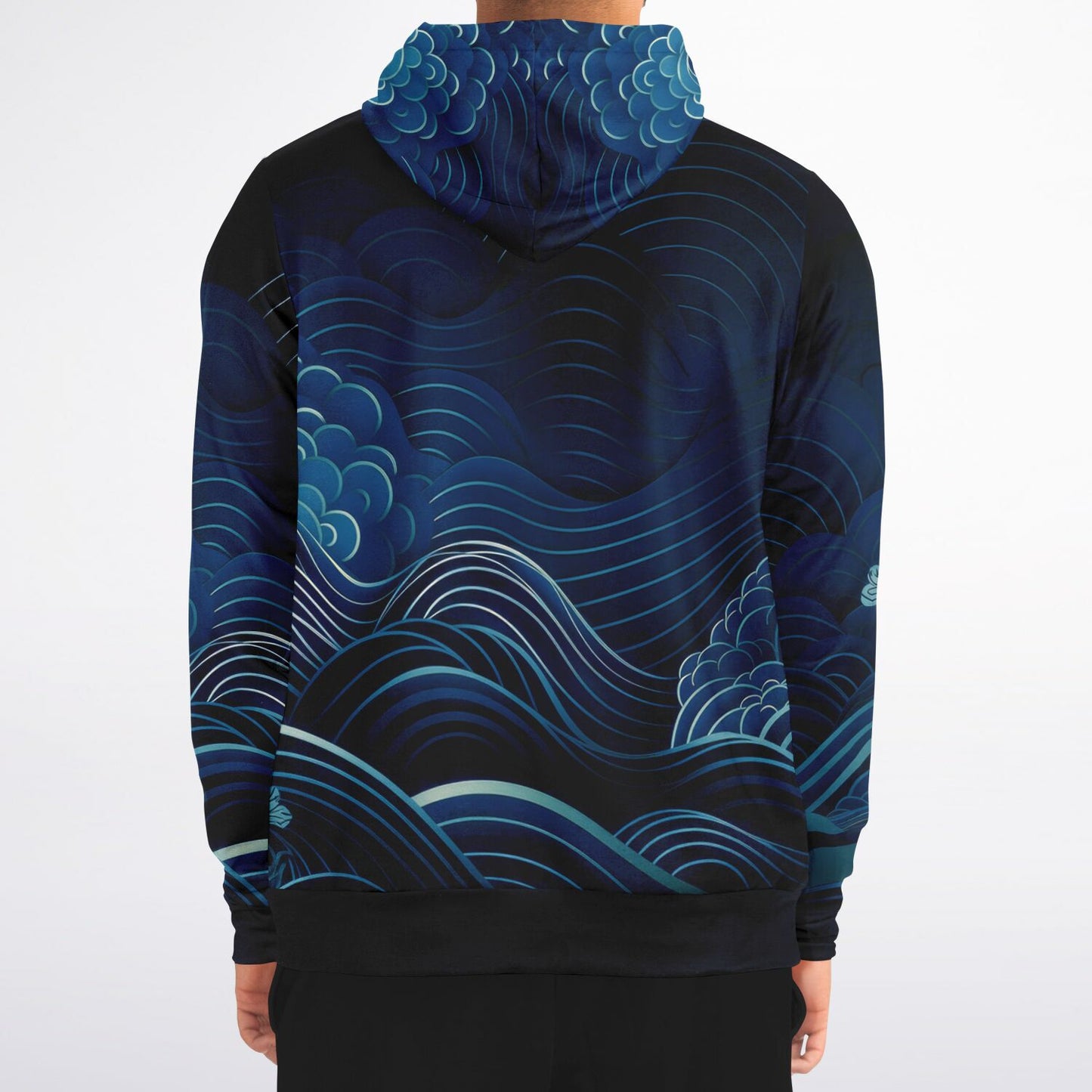 Waves&Flowers Fashion Zip Hoodie